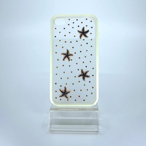 iPhone 4, 4s TPU + PC case. Unique. Handmade. Gold rhinestones. - Picture 1 of 1